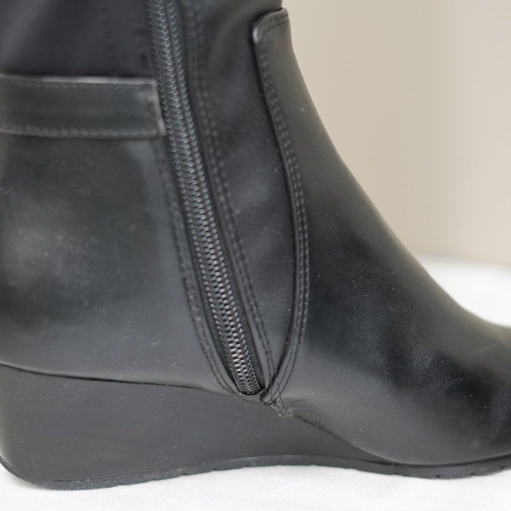 Kenneth Cole Reaction Womens Tip Dress Closed Toe Knee High Boots - Black 5.5M - Picture 5 of 9